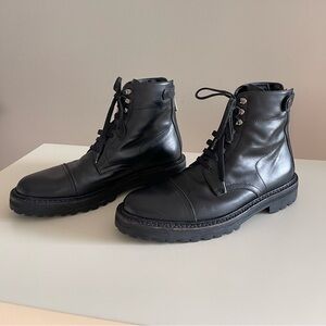 Men’s Belstaff Barrington Boots In Black Leather - EUR Size 42 | U.S. Size 9